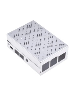Boîtier aluminium gris pour Raspberry Pi 4 avec ventilateur