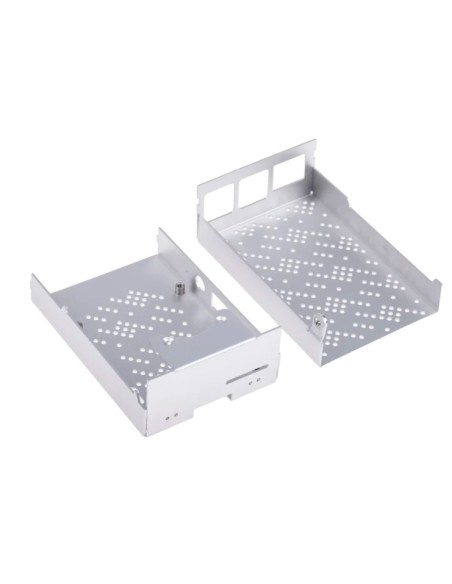 Boîtier aluminium gris pour Raspberry Pi 4 avec ventilateur