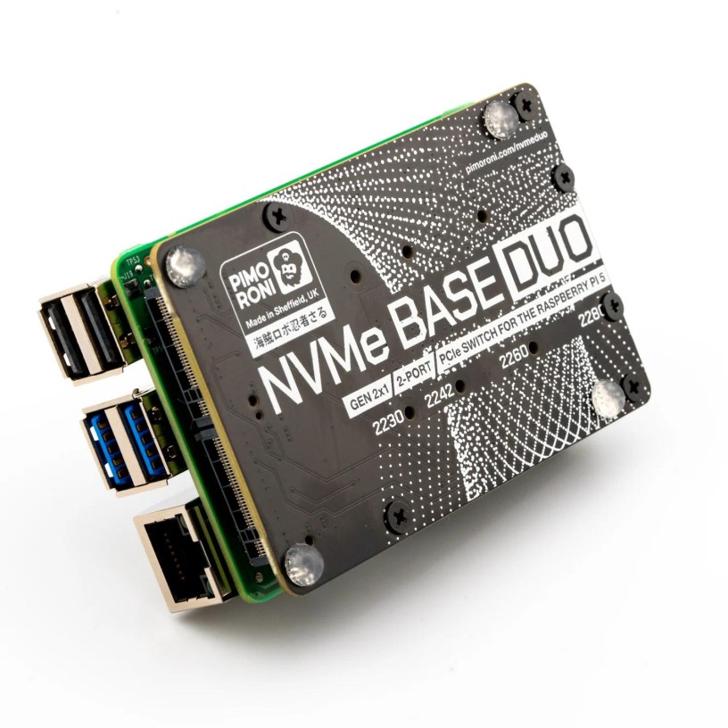 Double base NVMe pour Raspberry Pi 5