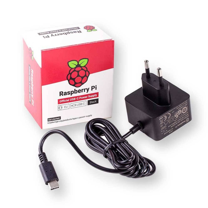 Alimentation officielle 15.3W USB-C pour Raspberry Pi 4 [EU]