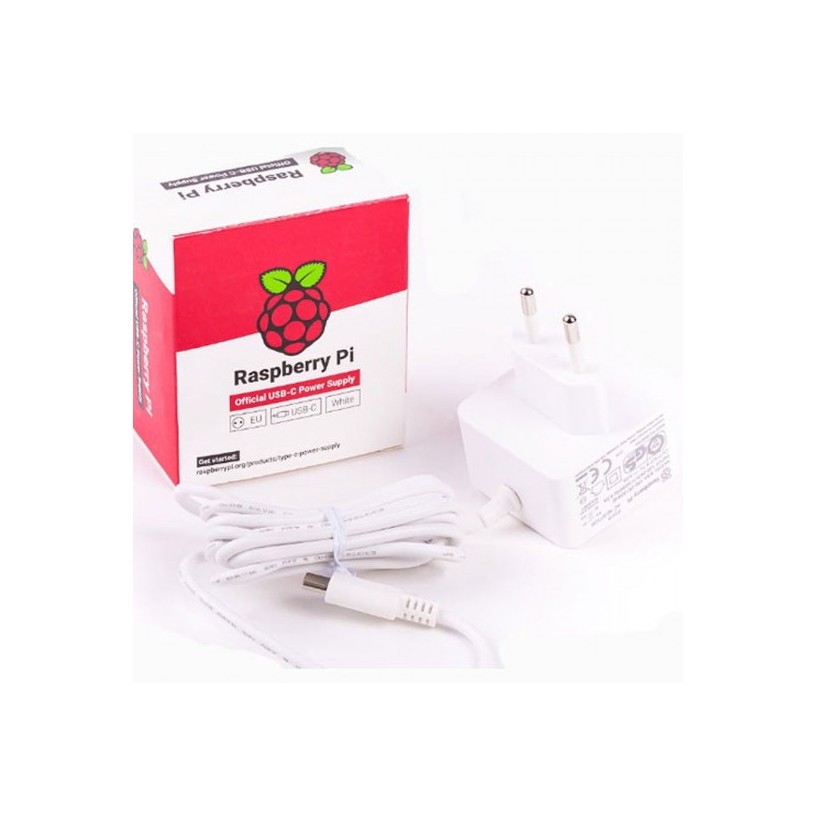 Alimentation officielle 15.3W USB-C pour Raspberry Pi 4 [EU]