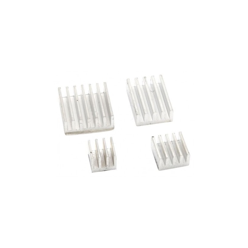 4 Paquet de dissipateurs thermiques Aluminium gris