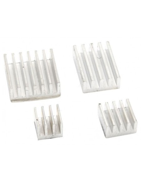 4 Paquet de dissipateurs thermiques Aluminium gris