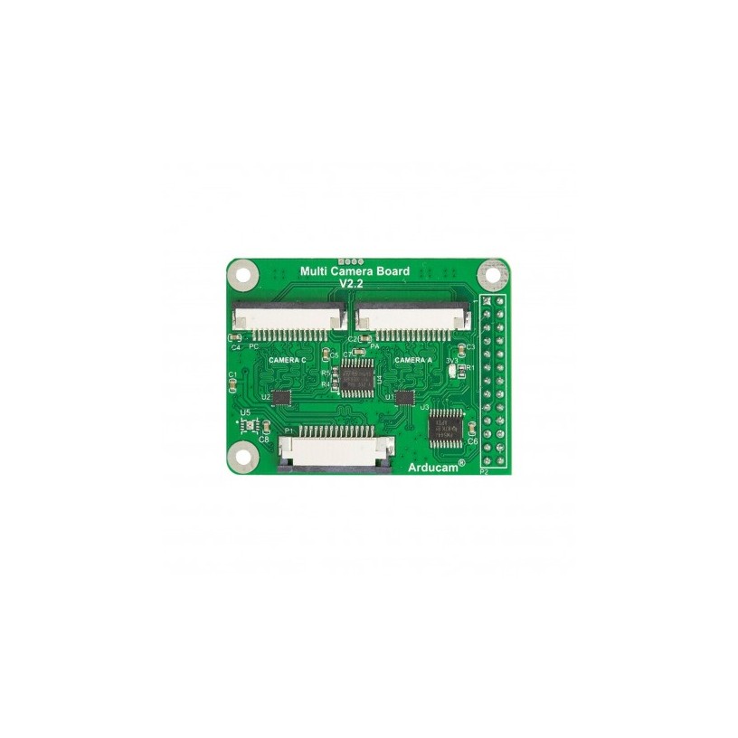 Module adaptateur multi-caméras [Accommodate up to four 5MP or 8MP Raspberry Pi cameras]