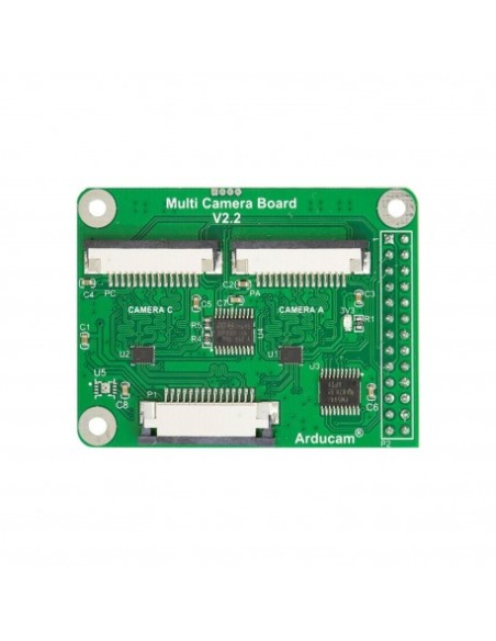 Module adaptateur multi-caméras [Accommodate up to four 5MP or 8MP Raspberry Pi cameras]