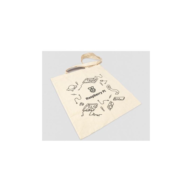 Sac officiel Raspberry Pi en coton naturel