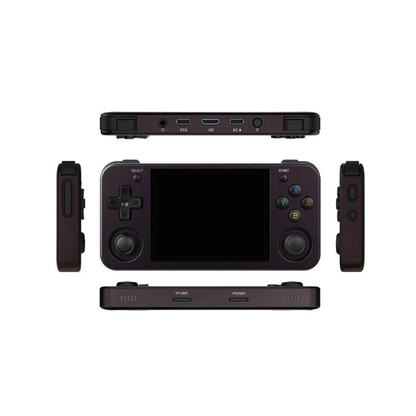 RG353M Console de jeux portable en aluminium avec écran tactile 3.5-inch et jeux compatibles Dual OS / 4400