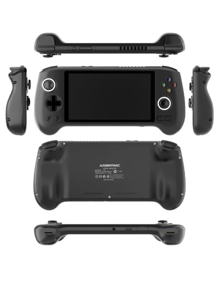 RG556 Console de jeux avec écran AMOLED de 5,48 pouces, 8 Go de RAM / 128 Go de stockage (plus de 4400 jeux compatibles) - NOIR