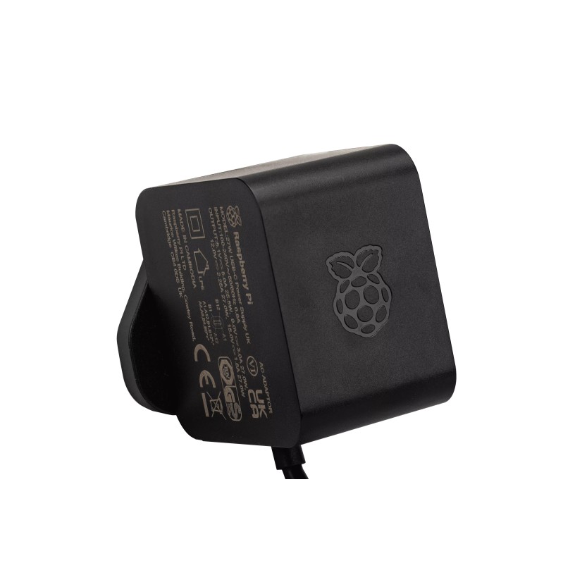 Alimentation officielle Raspberry Pi 5, 27W USB-C BLACK