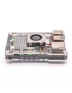 Boîtier Pibow pour Raspberry Pi 5 (ventilateur non inclus) - Gris