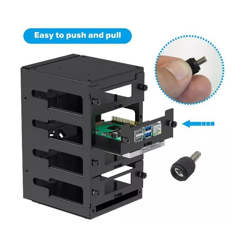 Cluster rack pour Raspberry Pi 5 (Compatible avec tous les modèles)