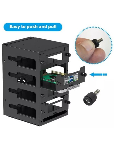 Cluster rack pour Raspberry Pi 5 (Compatible avec tous les modèles)