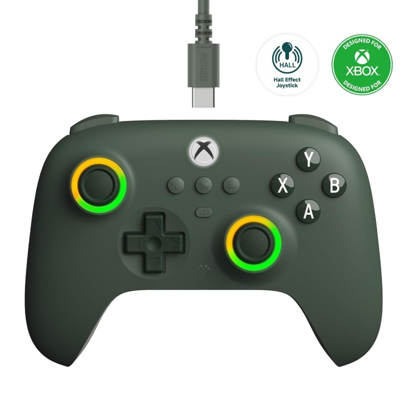 8BitDo Ultimate C Wired Backlit Controller for Xbox - Dark Green version