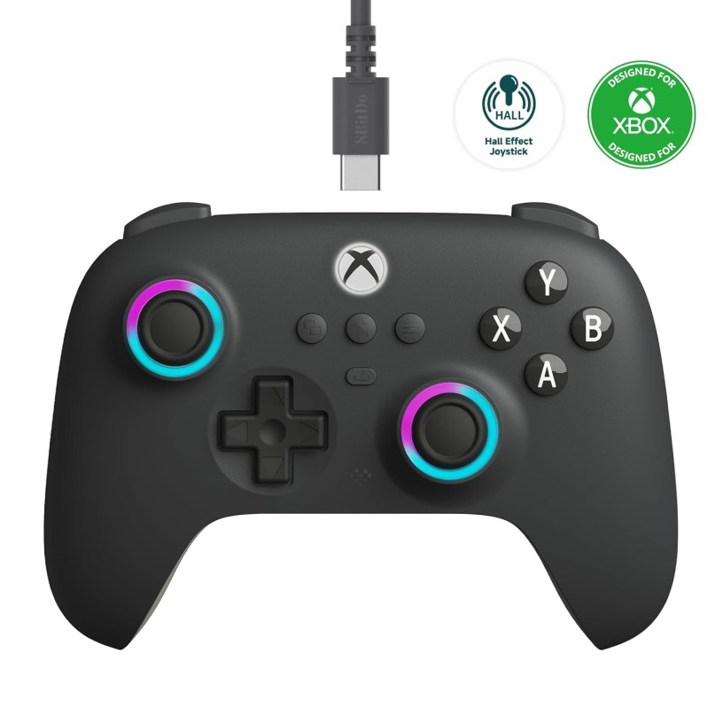 8BitDo Ultimate C Wired Backlit Controller for Xbox - Dark gray version